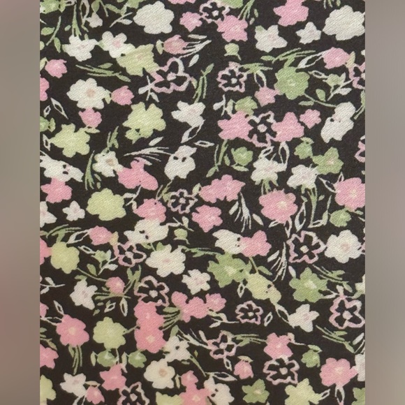 EUC H&M Floral black Lace Maxi Skirt SZ 6 waist flat 14” length 34” - Picture 3 of 5